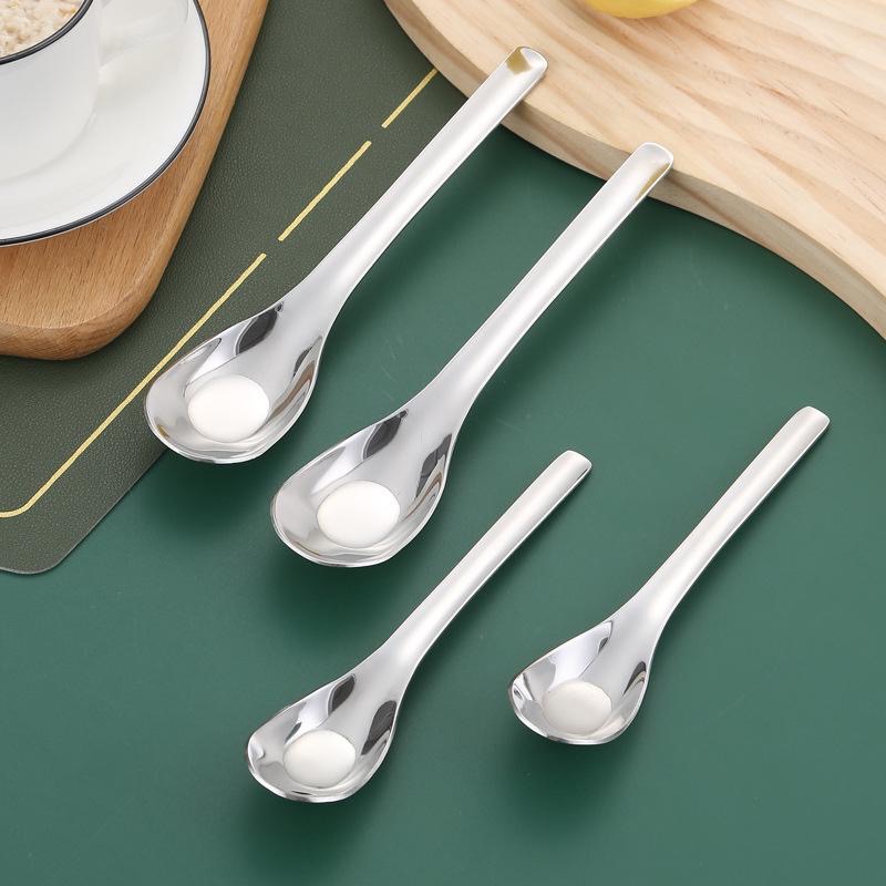 【現貨】🍊304不鏽鋼湯匙 餐具加深湯匙 元寶湯勺 喝湯 長柄勺子-細節圖2