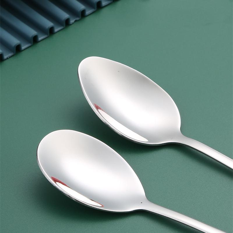 【現貨】🍊304不鏽鋼湯匙 餐具 湯匙 叉子 勺子 沙拉叉 長柄湯勺 吃飯 便當-細節圖4
