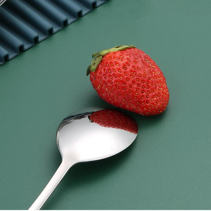 【現貨】🍊304不鏽鋼湯匙 餐具 湯匙 叉子 勺子 沙拉叉 長柄湯勺 吃飯 便當-細節圖7