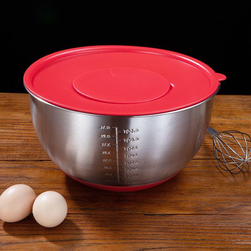 【台灣現貨】🍊304不鏽鋼 加深防滑 帶刻度 打蛋盆 料理盆 鋼盆 烘焙-細節圖2