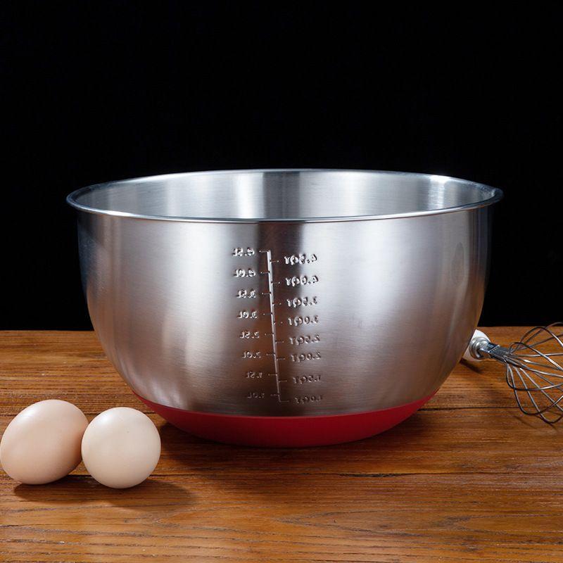 【台灣現貨】🍊304不鏽鋼 加深防滑 帶刻度 打蛋盆 料理盆 鋼盆 烘焙-細節圖3