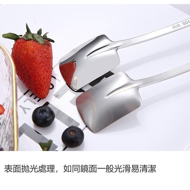 【台灣出貨】🍊創意304不鏽鋼湯匙 餐具鐵鍬 湯匙 湯勺 鏟子 鐵鍬 小勺子 吃西瓜 甜點 吃布丁-細節圖5