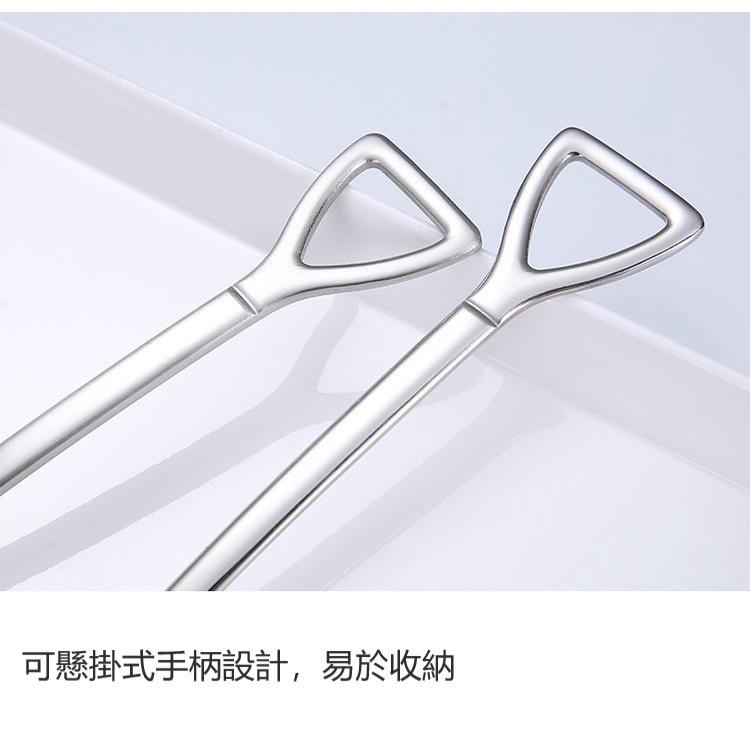 【台灣出貨】🍊創意304不鏽鋼湯匙 餐具鐵鍬 湯匙 湯勺 鏟子 鐵鍬 小勺子 吃西瓜 甜點 吃布丁-細節圖7