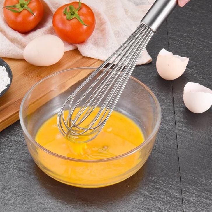 【現貨】🍊10吋12吋8線小號大號加粗 16線 不鏽鋼手動打蛋器 奶油打發器攪拌器 烘焙工具-細節圖2