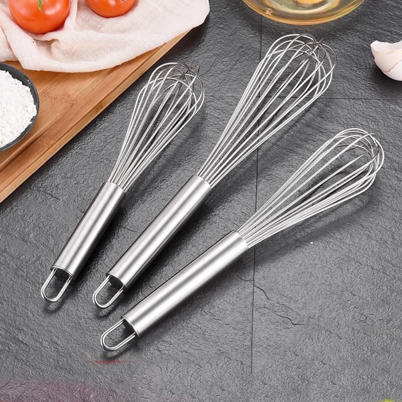 【現貨】🍊10吋12吋8線小號大號加粗 16線 不鏽鋼手動打蛋器 奶油打發器攪拌器 烘焙工具-細節圖4