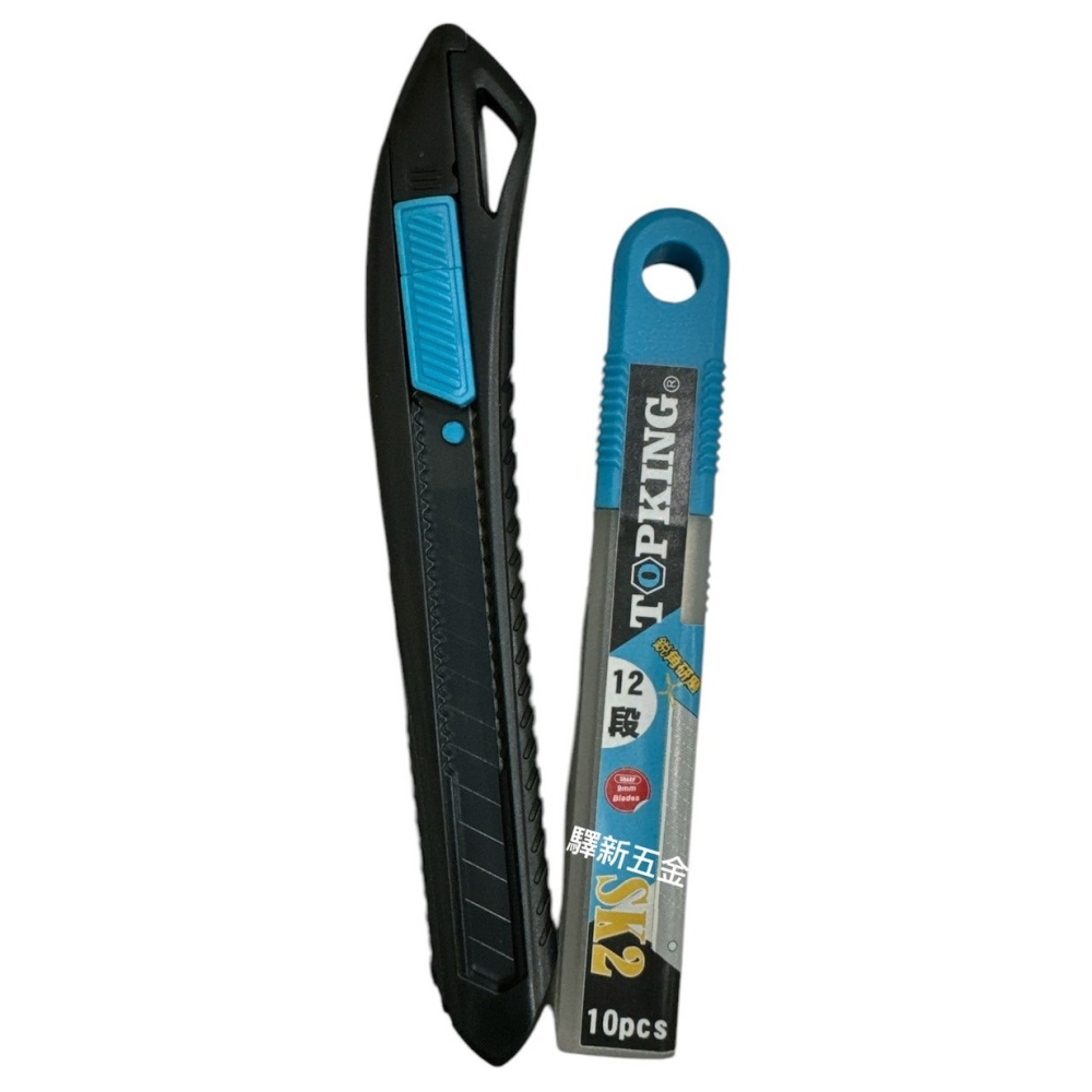 *含稅《驛新五金》TOPKING系列美工刀 多功能寬版防滑特級黑刃美工刀 小型美工刀 25mm/9mm寬  台灣製-細節圖2