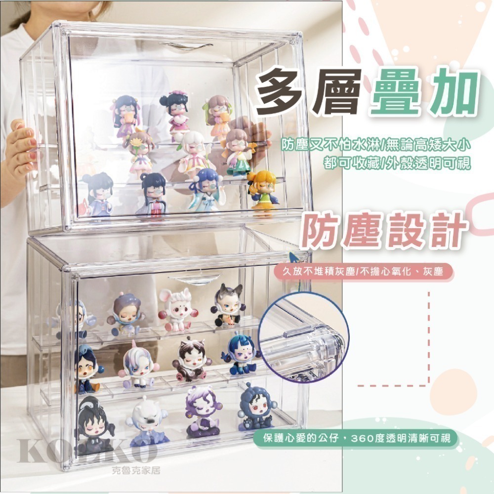 透明公仔展示盒 台灣出貨快 公仔收納盒 盲盒收納 模型展示盒 公仔盒 小包包展示盒 展示櫃 展示盒 盲盒展示盒 收納盒-細節圖5
