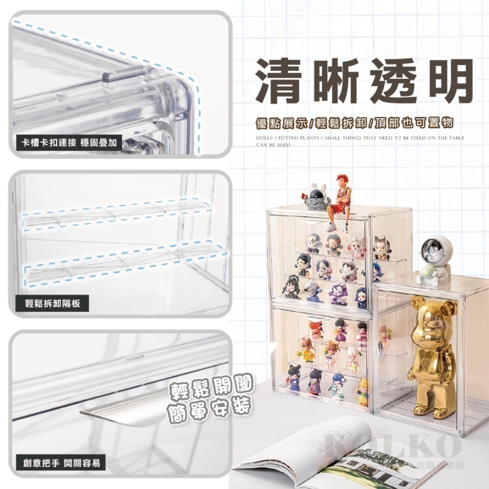 透明公仔展示盒 台灣出貨快 公仔收納盒 盲盒收納 模型展示盒 公仔盒 小包包展示盒 展示櫃 展示盒 盲盒展示盒 收納盒-細節圖8