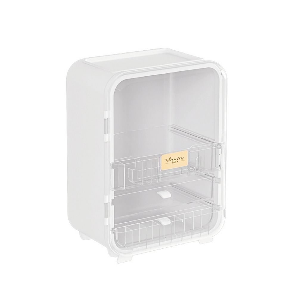 INS化妝品收納盒 網紅置物架 LED燈 保養品收納 口紅收納盒 美妝箱 美妝箱 化妝品收納箱 禮物 化妝箱-細節圖3