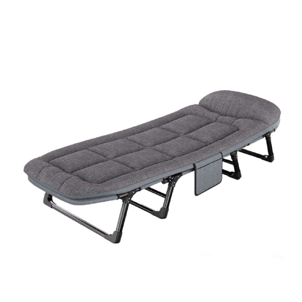 五段式調節美式折疊床 床墊一體 摺疊躺椅 行軍床 看護床 居家 戶外 辦公 露營 躺椅-細節圖2