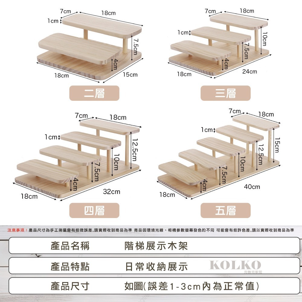 台灣出貨快🔥木製展示架 多層置物架 眼鏡架 高低面 擺攤 商品陳列 文創市集 多尺寸 飾品 化妝品收納 公仔收納-細節圖2
