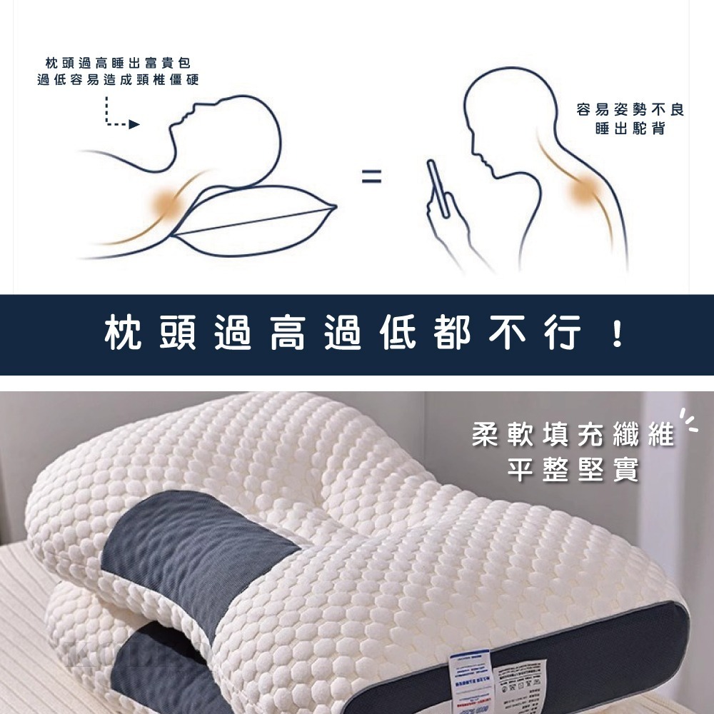 記憶枕 🔥台灣出貨 護頸枕 頸椎枕 助眠枕 頭枕 頸枕 人體工學反牽引設計吸濕排汗枕 枕芯 枕頭 可水洗-細節圖3