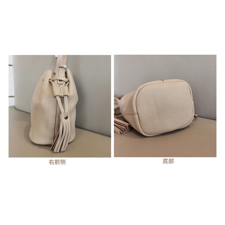 【cozyuti】軟皮荔枝紋水桶包 女生包包 水桶包 真皮材質 荔枝牛皮  手提包 肩背包 女生斜背包 小水桶包 側背-細節圖7