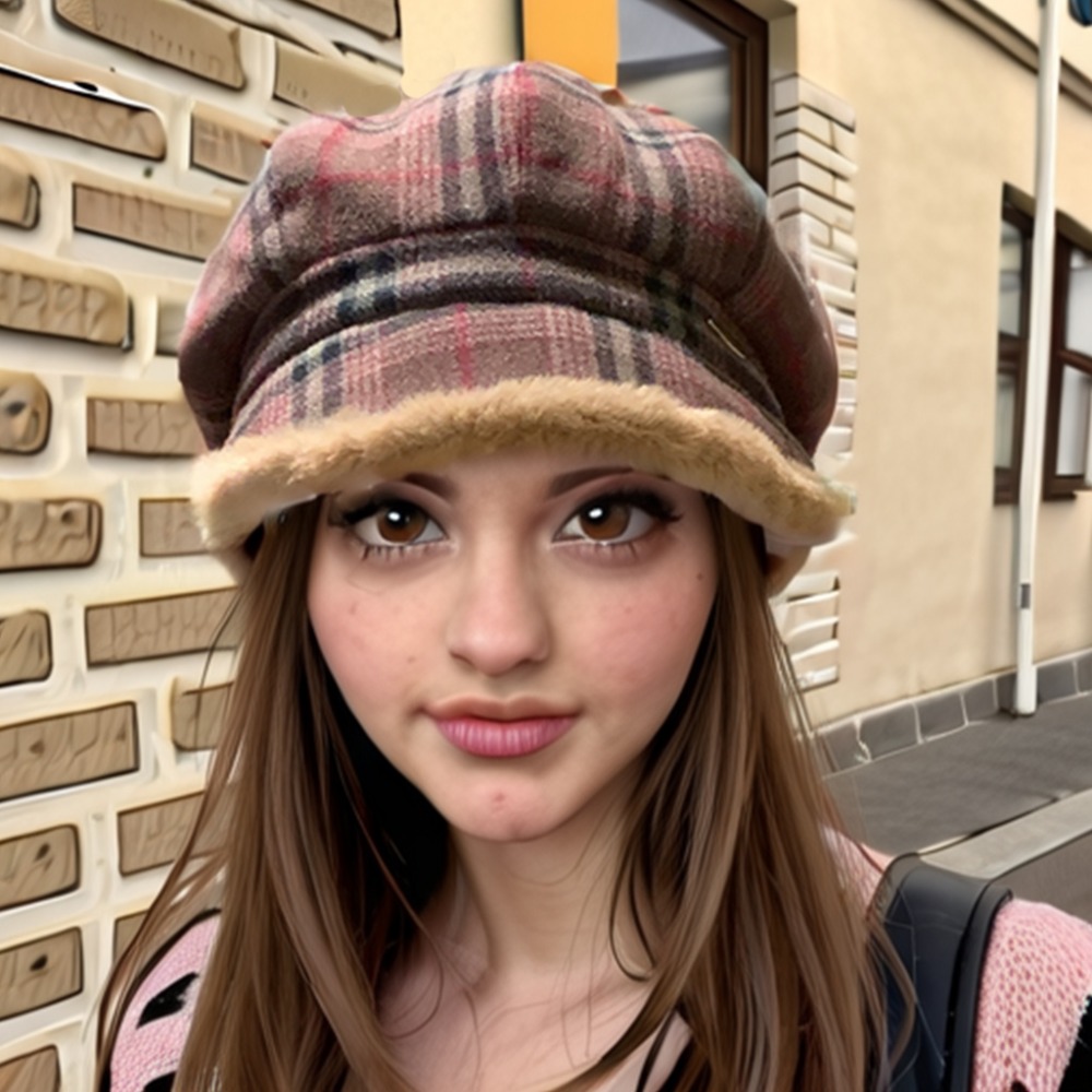 復古英倫格紋 毛絨八角帽 八角帽 畫家帽 報童帽 鴨舌帽 貝雷帽 鴨舌帽 帽子 堆堆帽-規格圖11