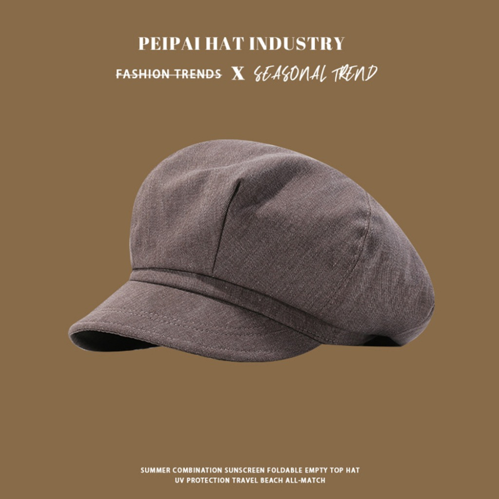 【質感復古報童帽 可調整 棉麻透氣】素面報童帽 報童帽 八角帽 貝雷帽 童軍帽 畫家帽 帽子 可調整帽子 尚未有評價 0-細節圖5