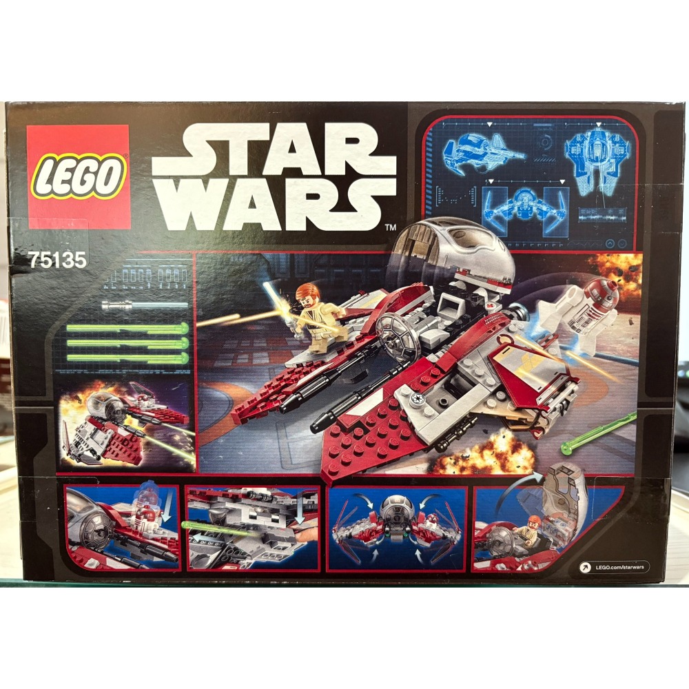 【完美盒況∣絕版∣STAR WARS】LEGO 75135 Obi-Wan＇s Jedi Interceptor-細節圖2
