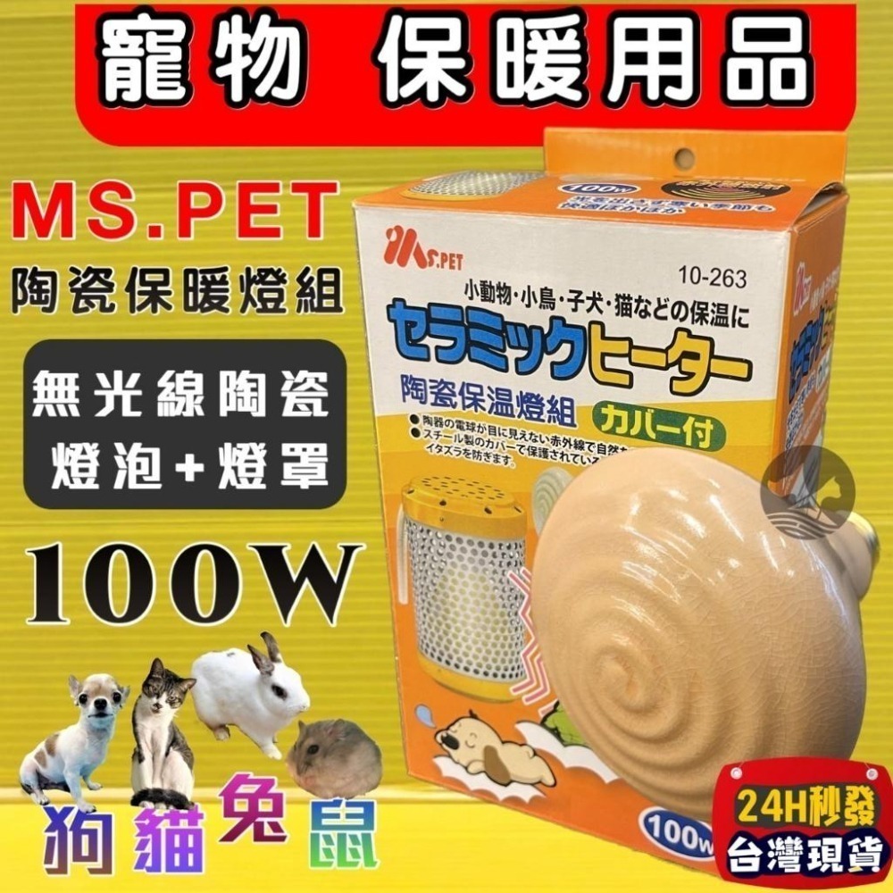 ★JIA-JIA★MS.PET 陶瓷保溫燈組100瓦/100W(燈罩+燈泡) 寵物 鳥 鸚鵡 鼠兔 小動物 犬 貓 狗-細節圖2