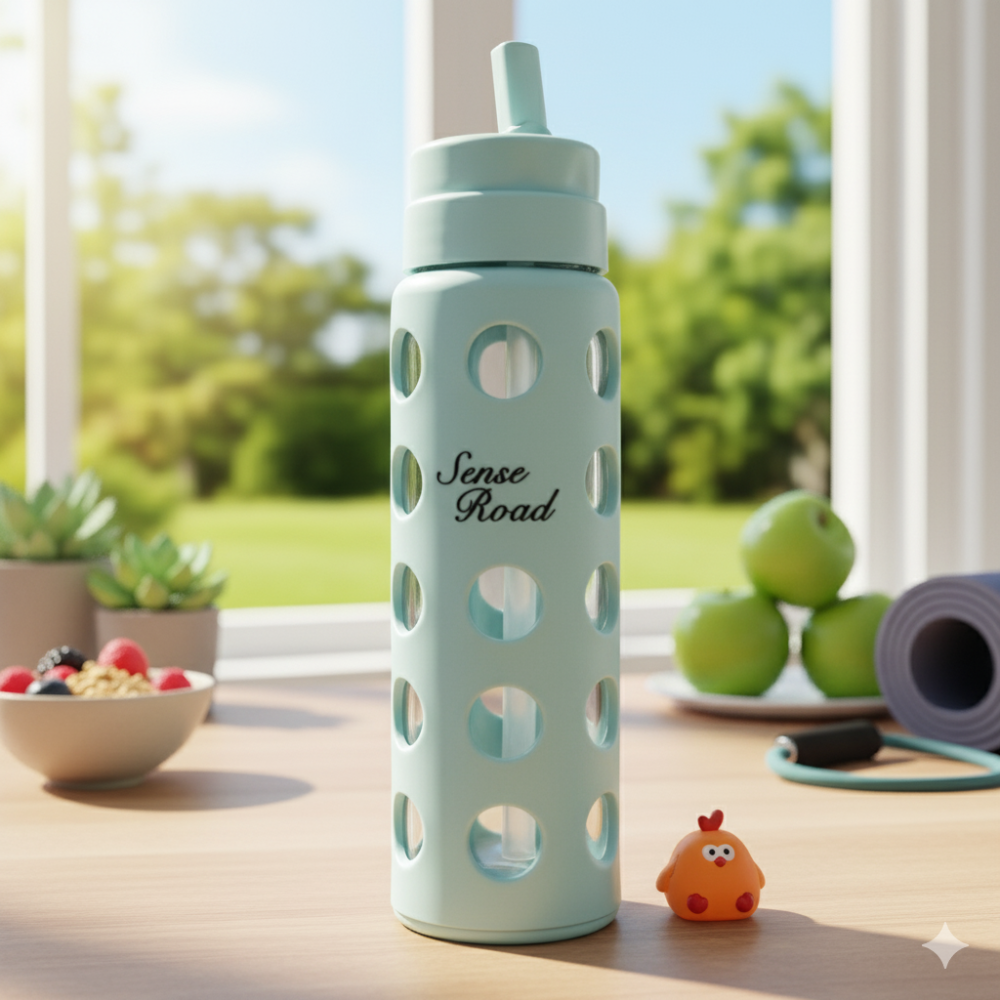 ✨ 爆款現貨！【Sense Road風潮杯】玻璃隨行杯+不鏽鋼吸管組（內附不鏽鋼吸管細、粗各1支、吸管刷1支）-細節圖2