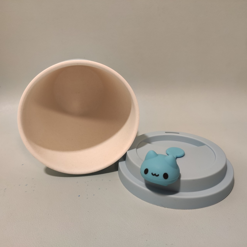 【UMC×CAPOO 聯名款】貓貓蟲咖波 竹纖維環保杯 附可愛貓咪防塵塞 450ml ♻️-細節圖7