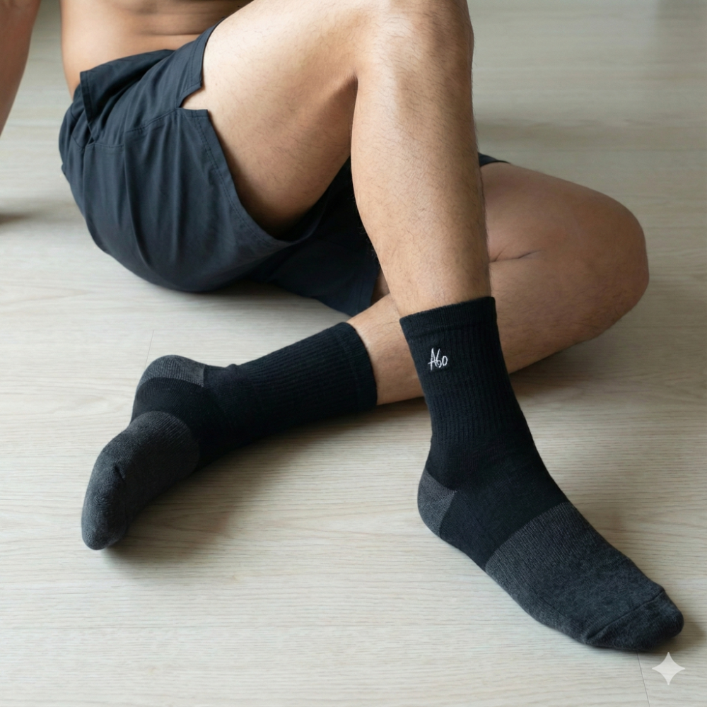 台灣阿瘦 A.S.O 弓型竹炭抑菌襪 (男女適用) 快速吸濕排汗除臭襪 LYCRA萊卡台灣製-細節圖2
