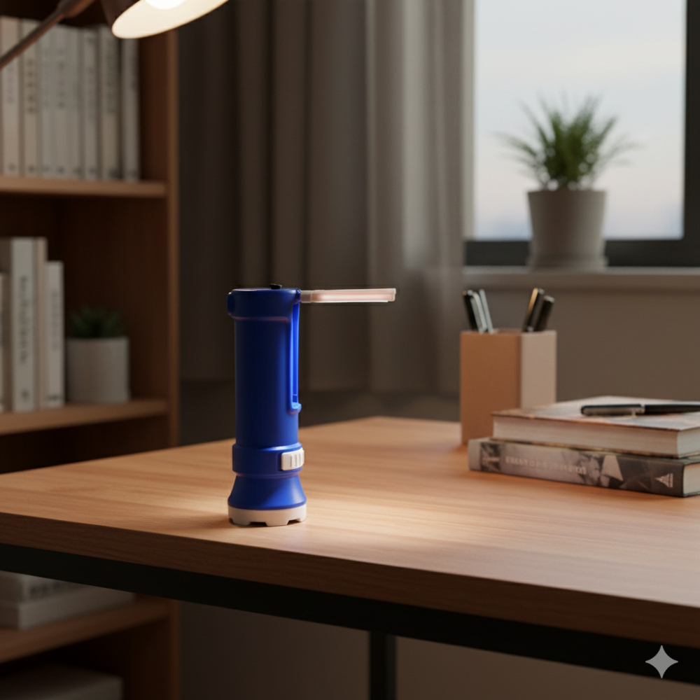 妙管家 House Keeper 2in1 LED手電筒 HKL-4055 隱藏式充電/側燈可翻轉/露營防災必備-細節圖2