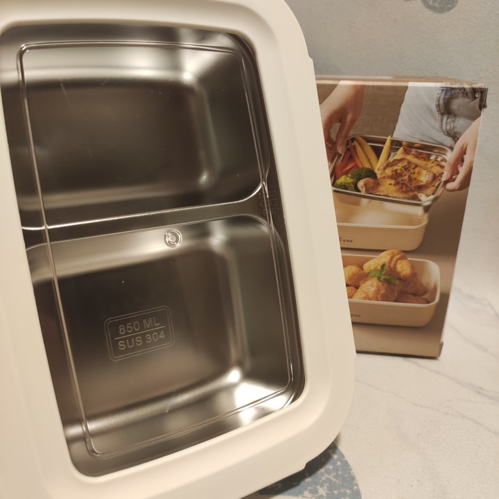 掌廚可樂膳 304不鏽鋼分隔保鮮盒 850ml 可微波/電鍋/烤箱全能款-細節圖4