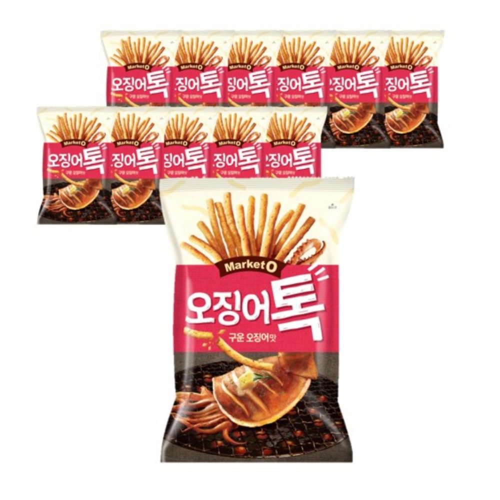 [L.S.] 正韓商品  Market O 烤魷魚味 香草鹽味 甜辣味 薯條 馬鈴薯條 好麗友脆餅 餅乾-細節圖2