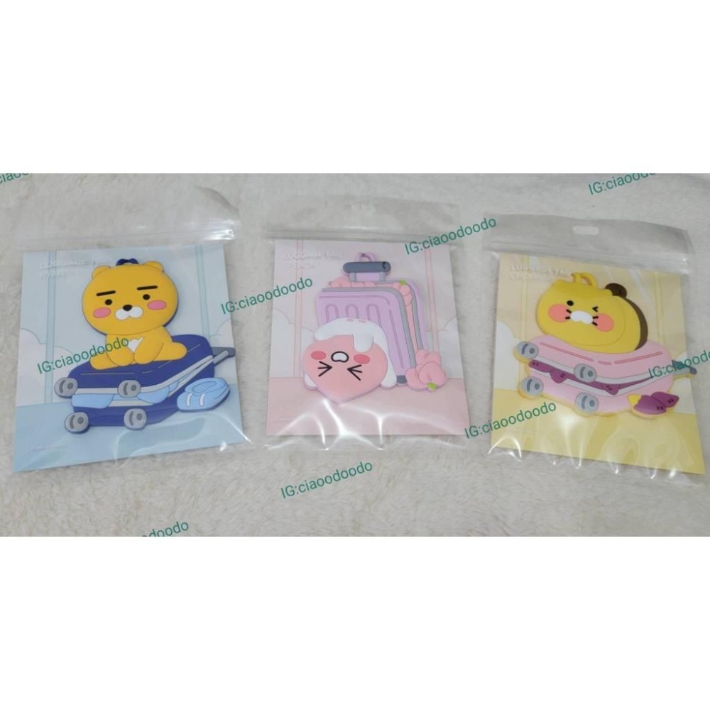 現貨 KAKAO 行李吊牌 RYAN 萊恩 獅子 APEACH 桃子 春植 TUBE NEO 掛牌-細節圖2