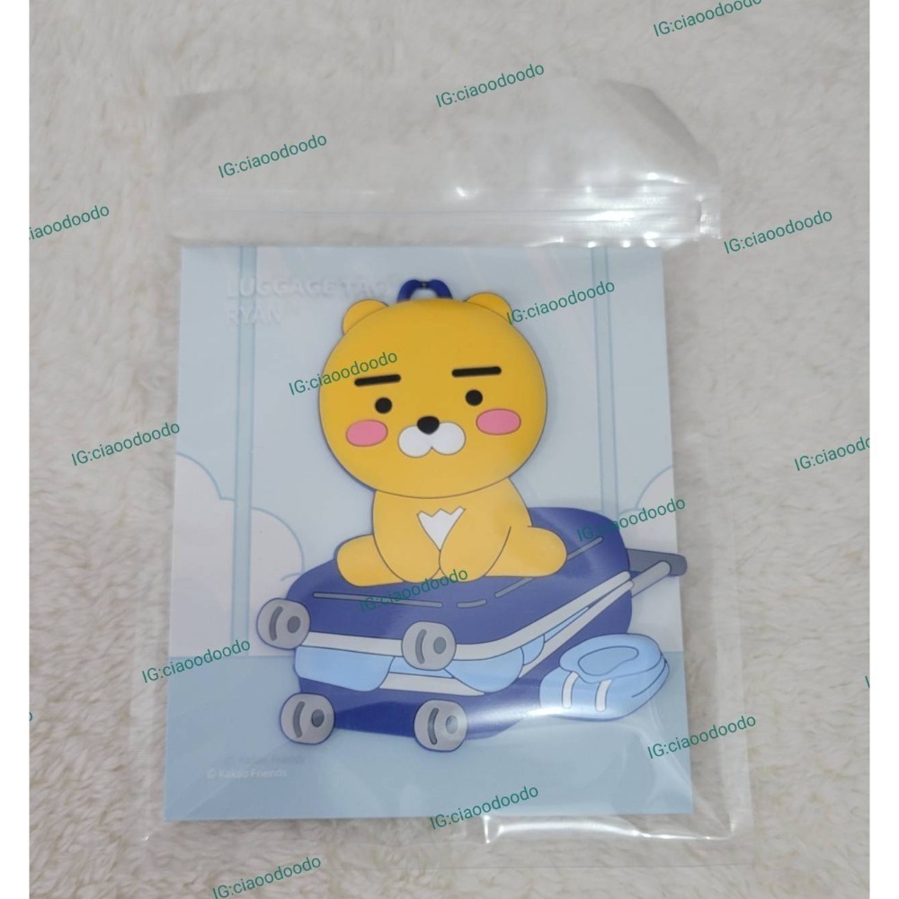 現貨 KAKAO 行李吊牌 RYAN 萊恩 獅子 APEACH 桃子 春植 漢頓 聯名款 掛牌-規格圖3