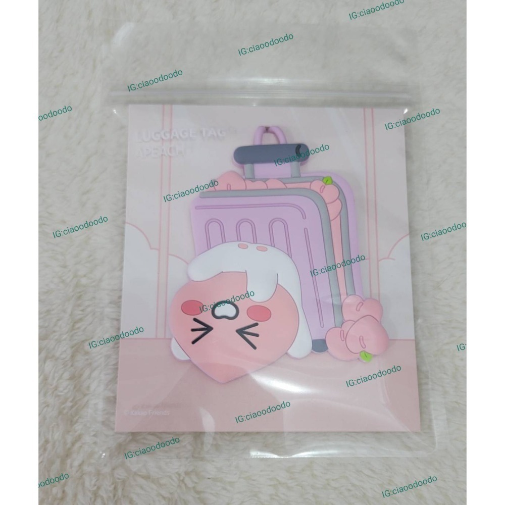 現貨 KAKAO 行李吊牌 RYAN 萊恩 獅子 APEACH 桃子 春植 漢頓 聯名款 掛牌-規格圖3