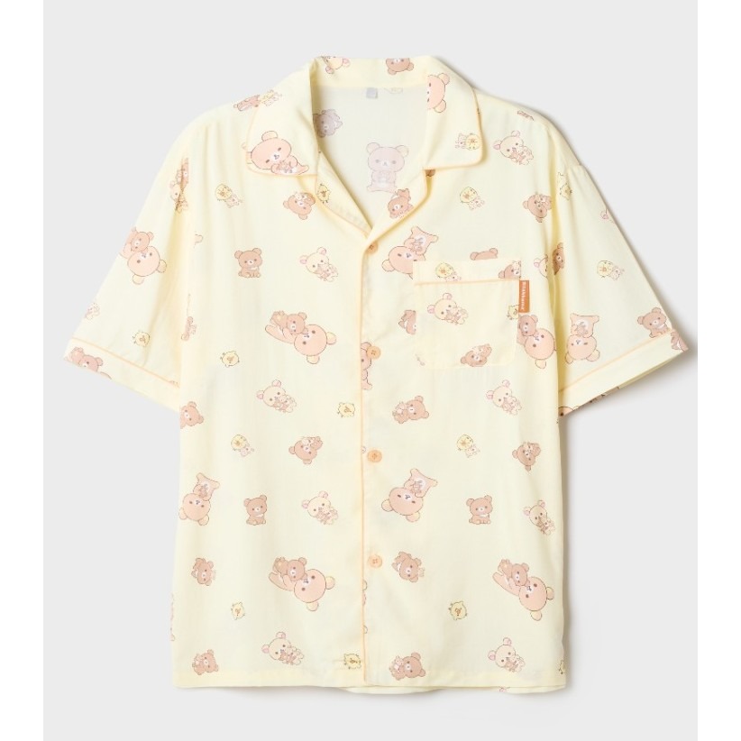 現貨 韓國 SPAO 睡衣 短褲 短袖 拉拉熊 聯名款 整套 套裝-細節圖3