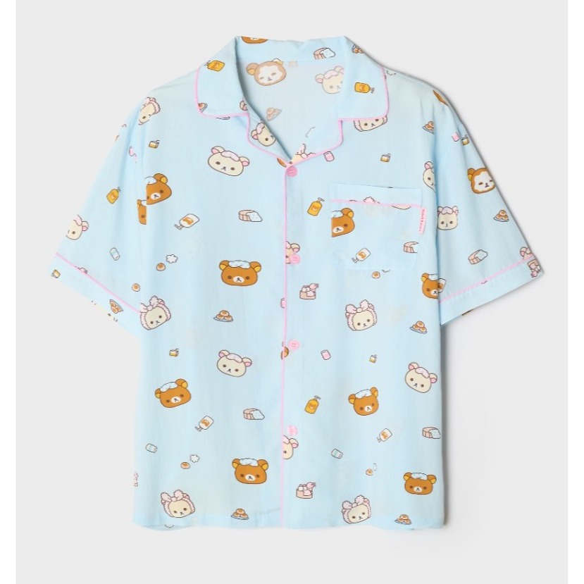 現貨 韓國 SPAO 睡衣 短褲 短袖 拉拉熊 聯名款 整套 套裝-細節圖5
