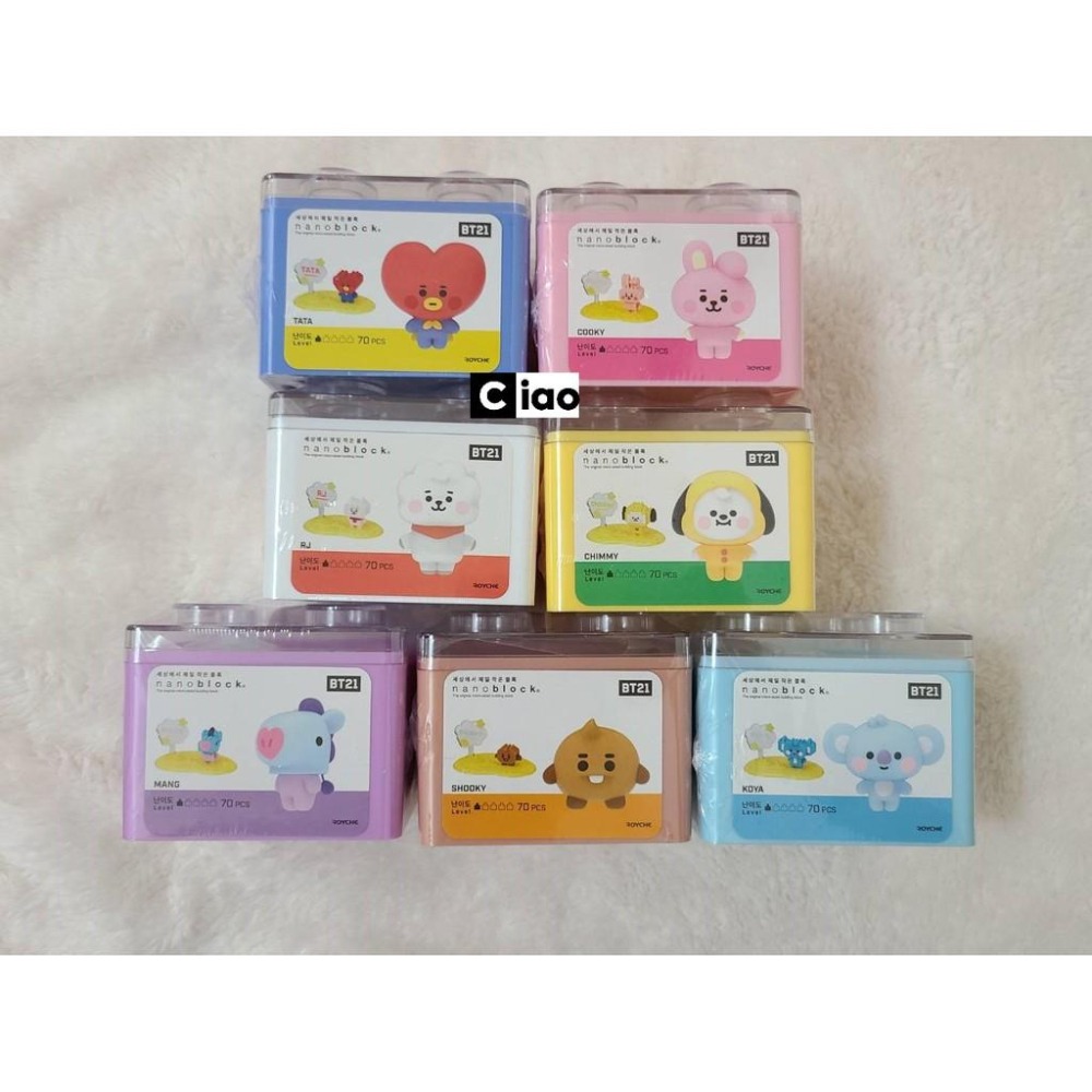 現貨 BT21 寶寶系列 積木 收納盒 TATA CHIMMY COOKY RJ SHOOKY KOYA MANG-細節圖2