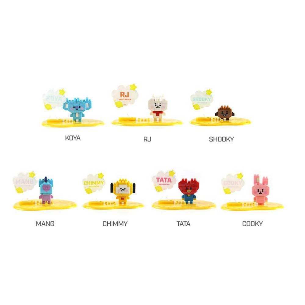 現貨 BT21 寶寶系列 積木 收納盒 TATA CHIMMY COOKY RJ SHOOKY KOYA MANG-細節圖4