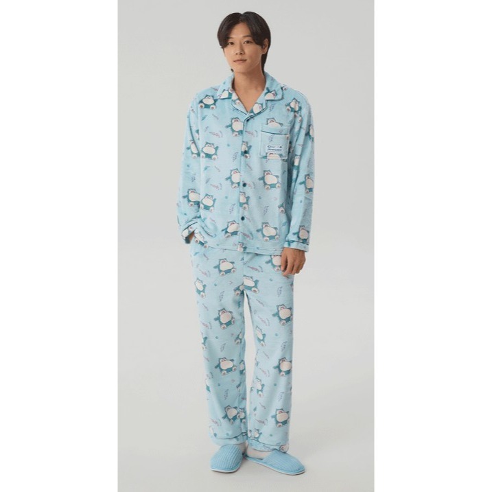 韓國 SPAO 珊瑚絨 寶可夢 神奇寶貝  睡衣 厚長袖 pokemon 皮卡丘 卡比獸 耿鬼-細節圖5