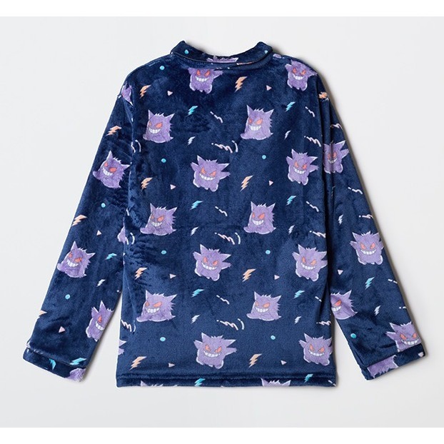 韓國 SPAO 珊瑚絨 寶可夢 神奇寶貝  睡衣 厚長袖 pokemon 皮卡丘 卡比獸 耿鬼-細節圖8
