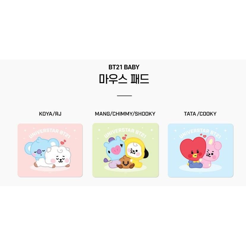 現貨 BT21 寶寶系列 滑鼠墊 TATA COOKY CHIMMY RJ SHOOKY 韓國-細節圖3