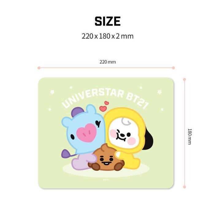 現貨 BT21 寶寶系列 滑鼠墊 TATA COOKY CHIMMY RJ SHOOKY 韓國-細節圖4