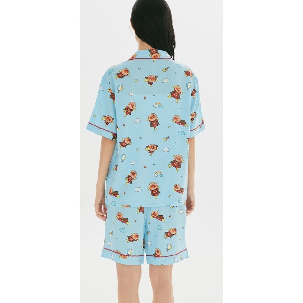 現貨 韓國 SPAO 麵包超人 細菌人 小病毒 睡衣 短褲 短袖 居家服 聯名款 整套 套裝-細節圖4