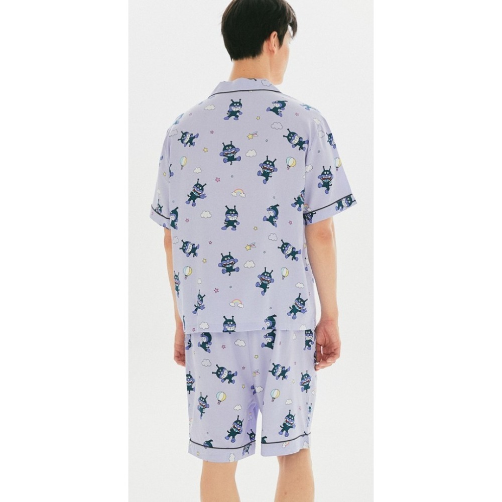 現貨 韓國 SPAO 麵包超人 細菌人 小病毒 睡衣 短褲 短袖 居家服 聯名款 整套 套裝-細節圖6
