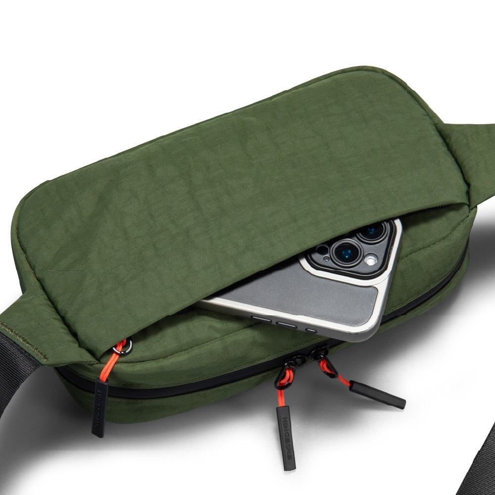 【KINGSONS】水洗紋理-防水貼身斜背胸包｜防潑水材質｜多隔層收納-細節圖5