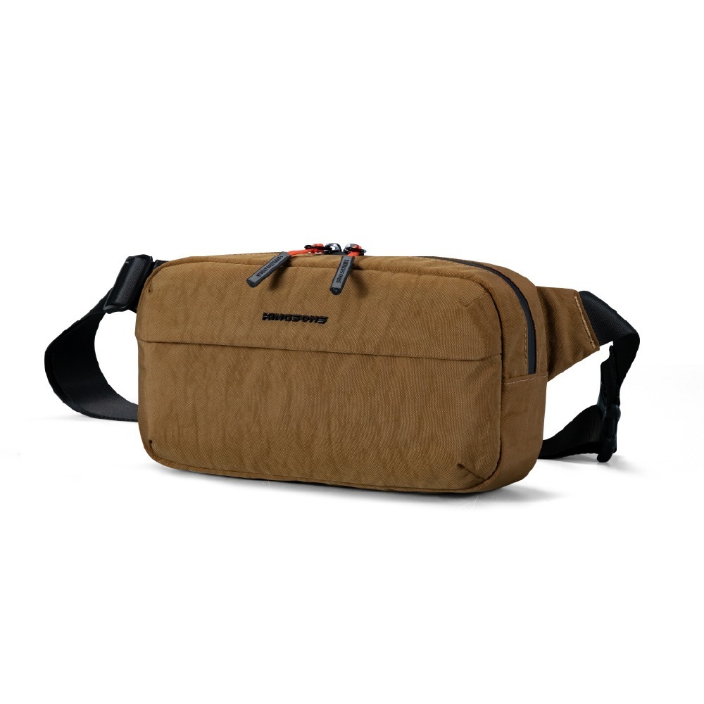 【KINGSONS】水洗紋理-防水貼身斜背胸包｜防潑水材質｜多隔層收納-規格圖9