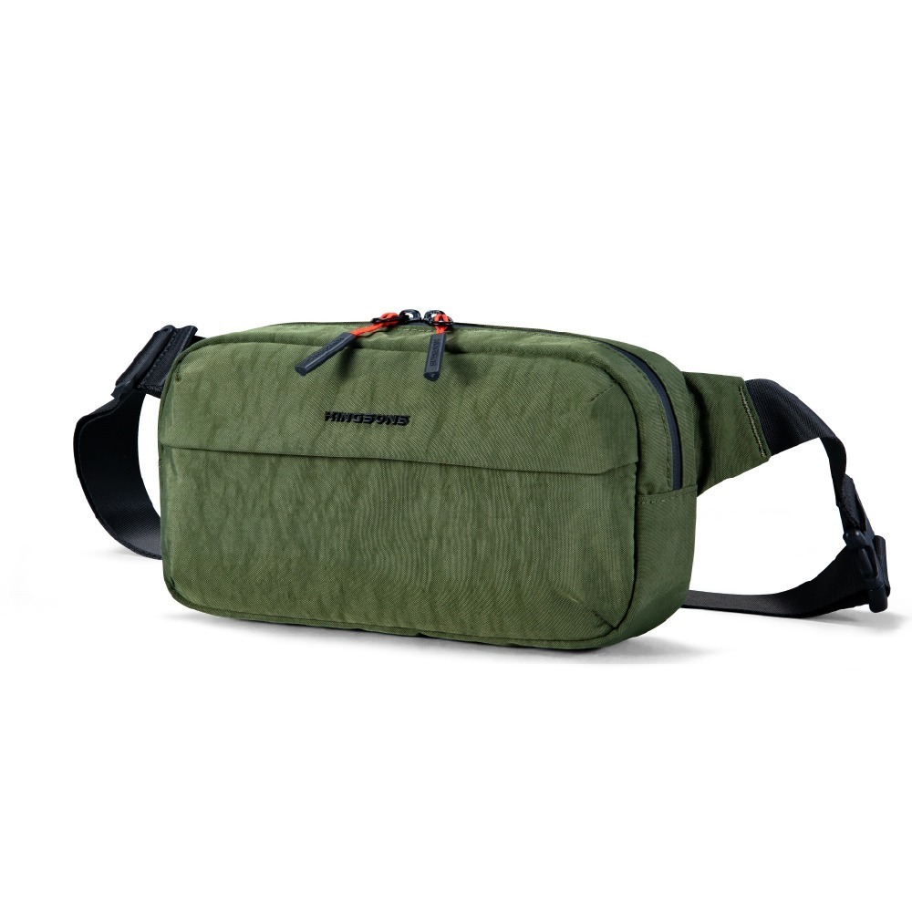 【KINGSONS】水洗紋理-防水貼身斜背胸包｜防潑水材質｜多隔層收納-規格圖9