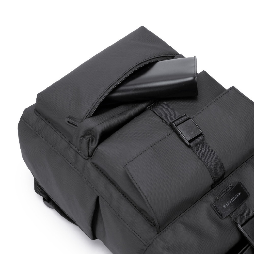 【KINGSONS】漫步輕旅捲蓋防水後背包｜減壓背帶｜可容納15.6吋筆電-細節圖5