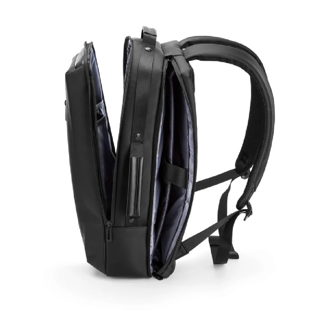 【KINGSONS】極簡立體商務雙層後背包｜USB充電孔｜容納15.6吋筆電-細節圖3