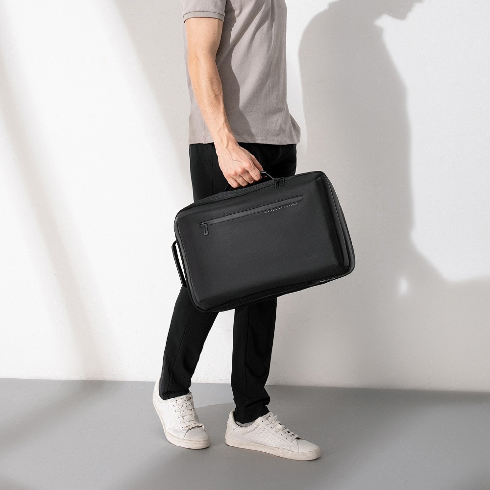 【KINGSONS】極簡立體商務雙層後背包｜USB充電孔｜容納15.6吋筆電-細節圖8