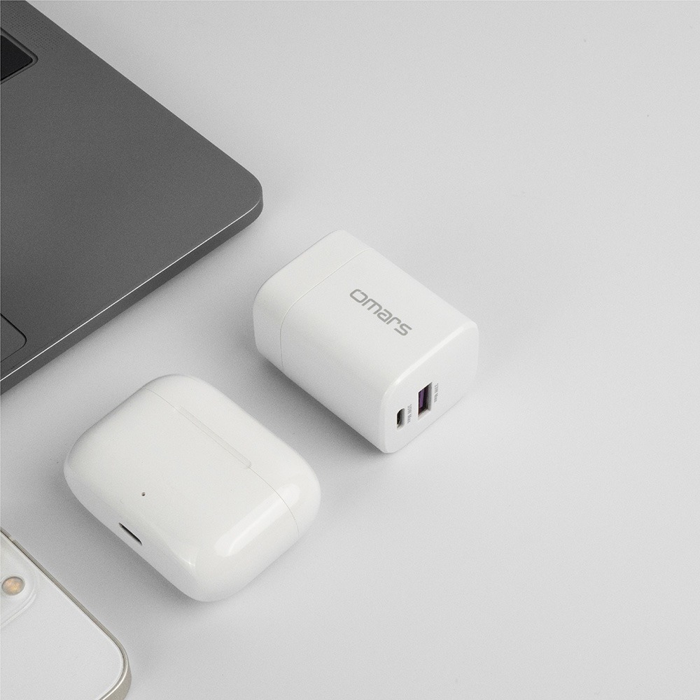 【omars】GaN 35W快速充電器｜雙孔快充｜USB-A+Type-C-細節圖4