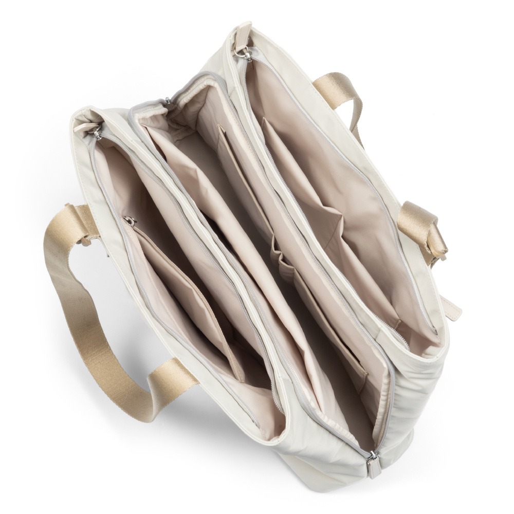 【KINGSONS】質感緞面-隨行雙層大容量托特包｜防潑水材質｜可容納15.6吋筆電-細節圖4