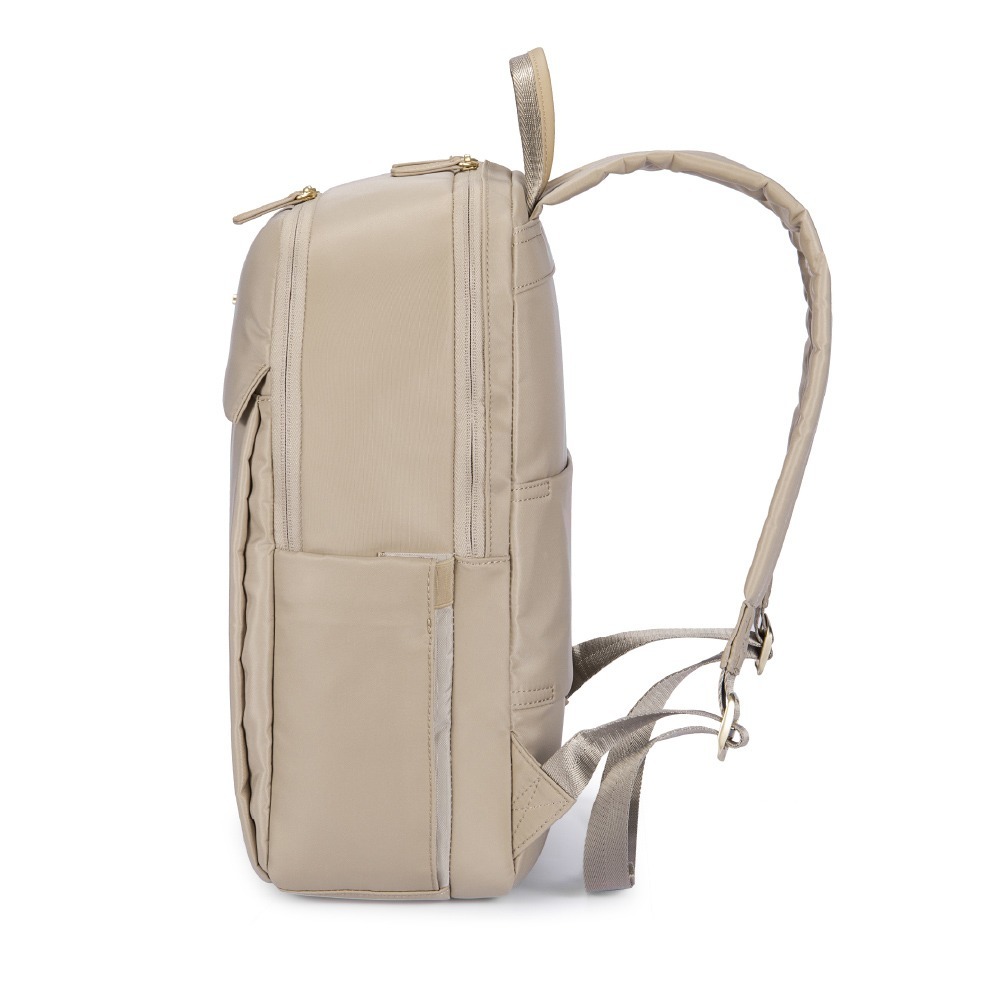 【KINGSONS】質感緞面-輕盈隨行雙層後背包｜防潑水材質｜可容納14吋筆電-細節圖4