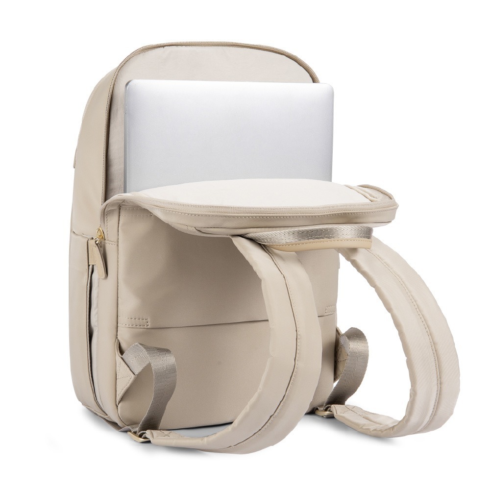 【KINGSONS】質感緞面-輕盈隨行雙層後背包｜防潑水材質｜可容納14吋筆電-細節圖7